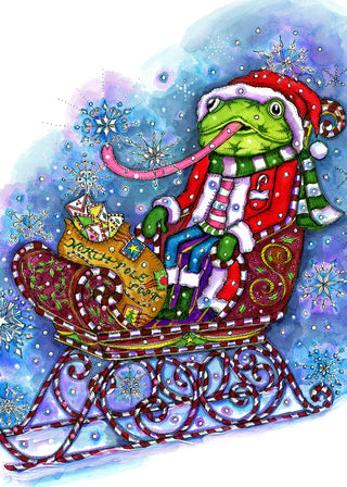 Catching Snowflakes Greeting Card