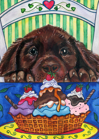 Chocolate Retriever Greeting Card