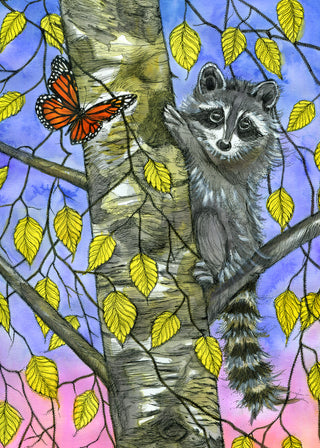 Friendly Raccoon Greeting Card