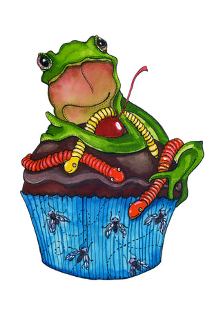 Frog Food Greeting Card