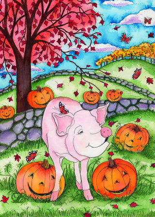 Hogtober Greeting Card