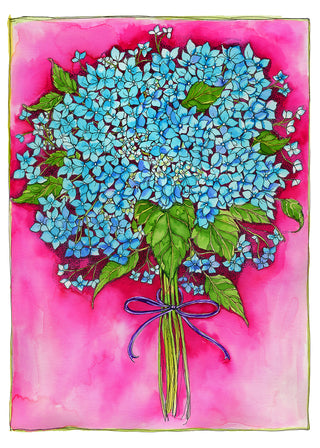 Blue Hydrangea Greeting Card