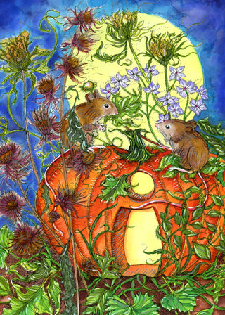 Moonlit Mice Greeting Card