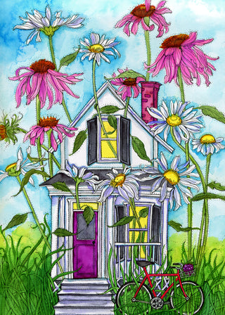 Petals to Pedals Home Greeting Card