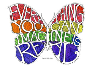 Picasso Butterfly Greeting Card