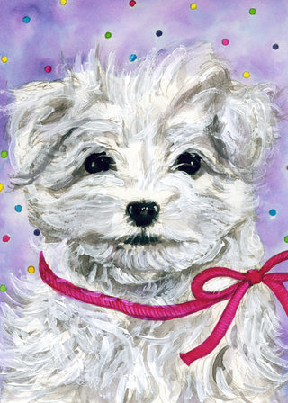 Puppies Prefer Polka Dots Greeting Card