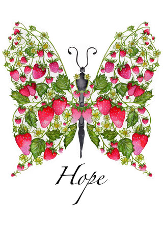 Strawberry Hope Greeting Card