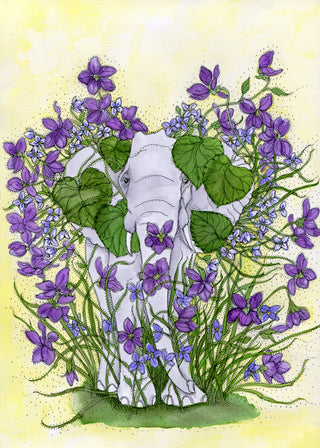 Violet the Elephant Greeting Card