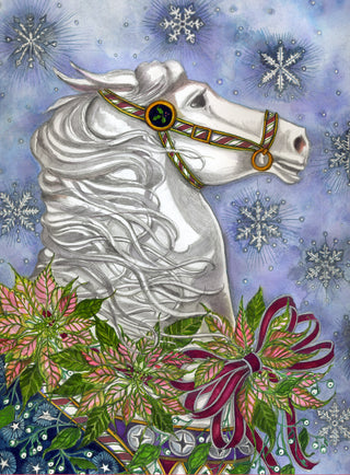 Winter Carousel Greeting Card