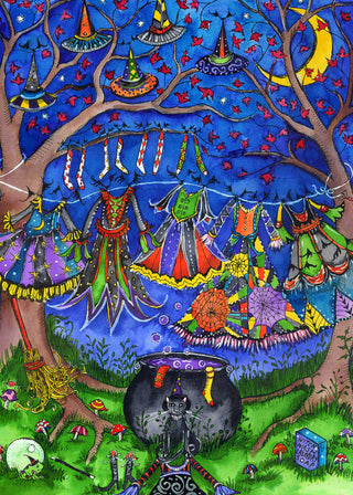 Witch Wash Greeting Card