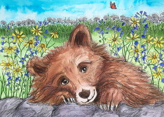 Daydream Bear Greeting Card