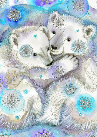 Polar Bear Hug Greeting Card