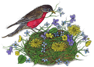 Best Dressed Nest Robin Greeting Card