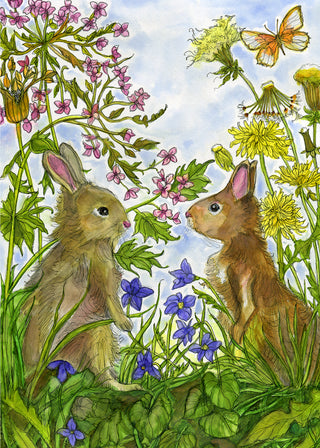 Best Friends Bunnies Greeting Card