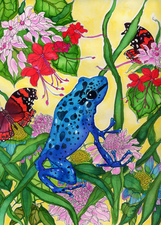Blue Poison Arrow Frog Greeting Card
