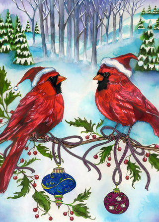 Christmas Cardinals Greeting Card