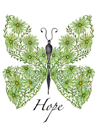 Daisy Hope Butterfly Greeting Card