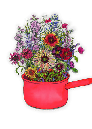 Flower Pot Greeting Card
