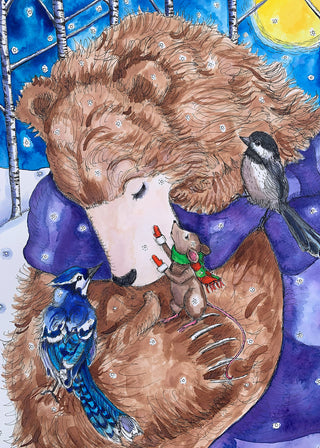 Holiday Bear Hug Greeting Card