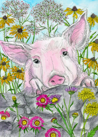 Humble Pig Greeting Card
