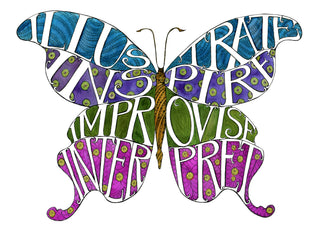 Illustrate Butterfly Greeting Card