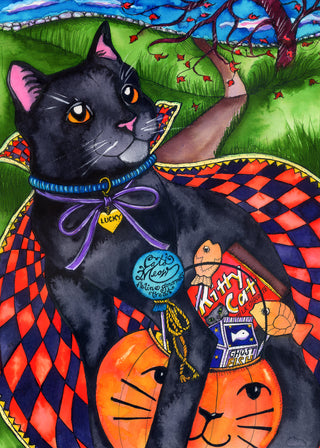 Lucky Cat Greeting Card