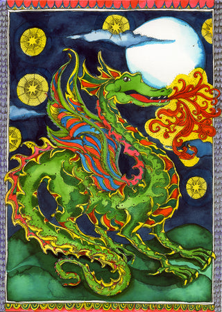 Night Dragon Greeting Card