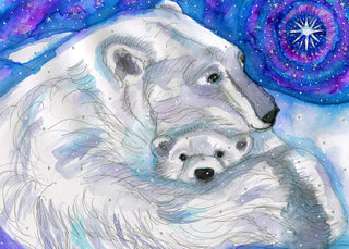 Peace, Love, & Joy Polar Bears Greeting Card