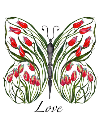 Red Tulip Love Greeting Card