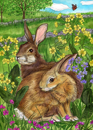 Spring Bunnies Greeting Card
