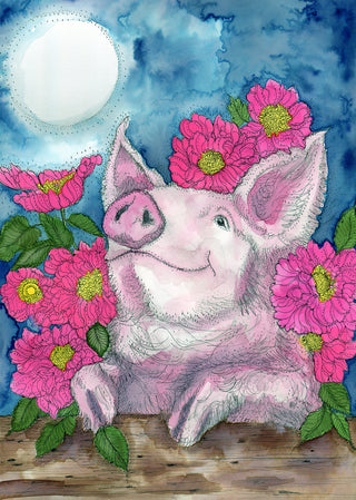 Terrific Pig Greeting Card
