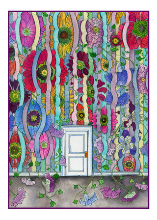 Wall Flowers Greeting Card