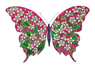 Wild Strawberry Butterfly Greeting Card