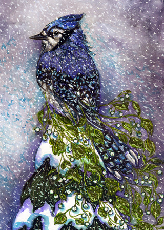 Snow Jay Greeting Card